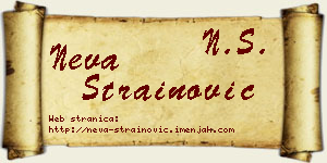 Neva Strainović vizit kartica